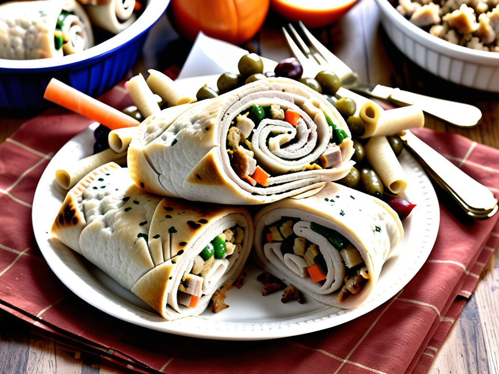 turkey and stuffing roll ups
