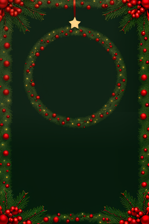 Festive Holiday Frame with Christmas Ornaments and Decorations for Your ...