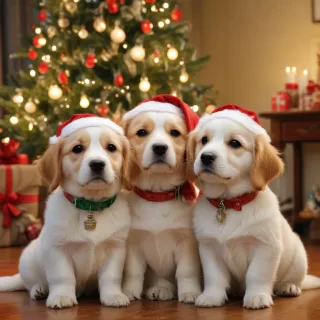 cute christmas dogs