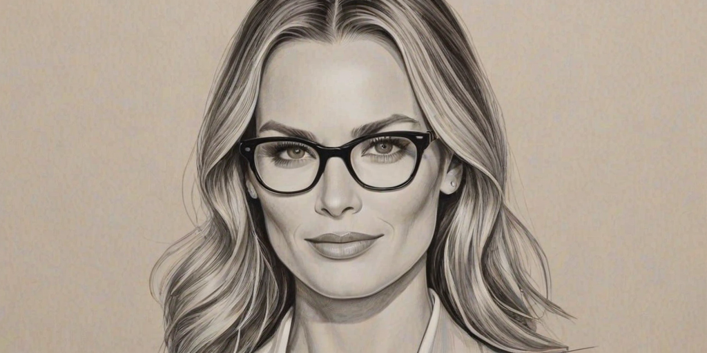 Splendid Molly Sims, pencil sketch, portrait of Captivating woman 1944s in glasses, hair style beatnik, outline, clear lines, fine lines, 8k