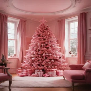 pink christmas aesthetic