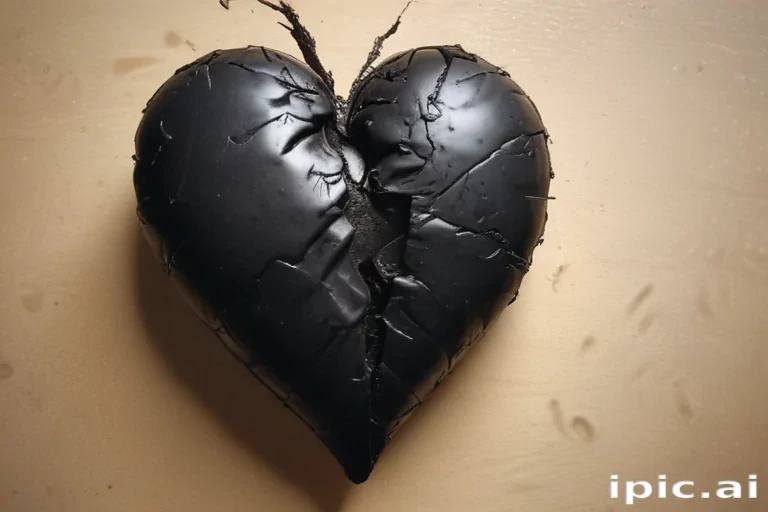 broken black heart