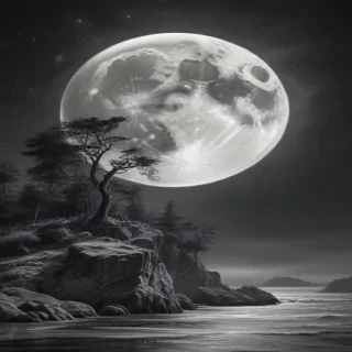 moon sketch