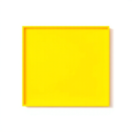 a vibrant yellow rectangular shape on a white background, captured with a DSLR camera, 50mm lens, aperture f/2.8, ISO 100, natural light for enhanced brightness and color saturation