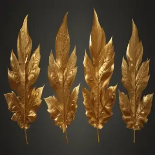 gold leaves png