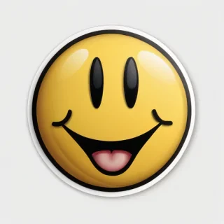 smiley face sticker png