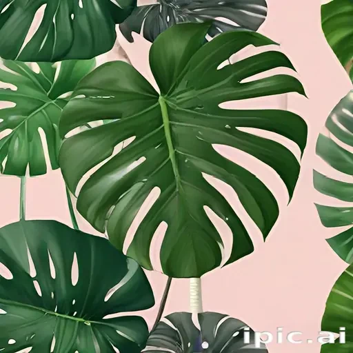 aesthetic monstera wallpaper