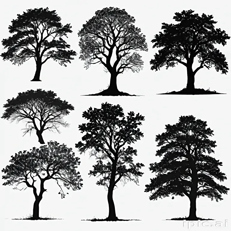 trees silhouette png