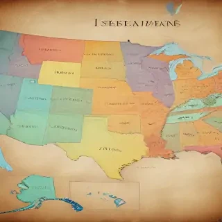 map of united states with states
