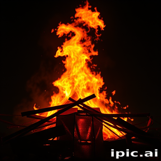 background with fire