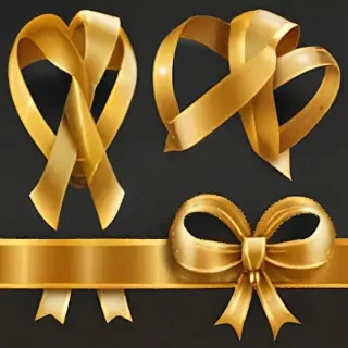 gold ribbon clipart