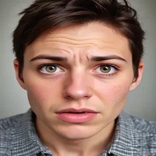 frustrated face