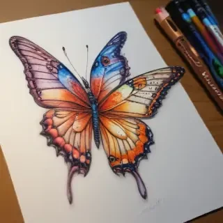 butterfly drawing outline