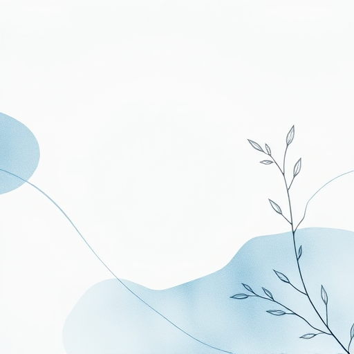 Generate a minimalist abstract background with soft blue tones and flowing shapes, include delicate line art of leaves and subtle curves, capture in high resolution with a DSLR camera using a 50mm lens at f/1.8, ISO 200, 1/100s shutter speed, in natural light to enhance shadows and highlights.