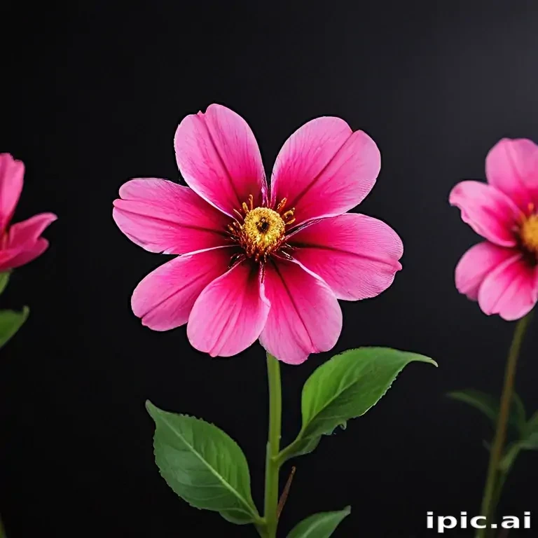 flower black background