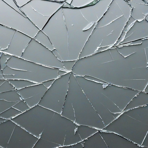 cracked glass transparent