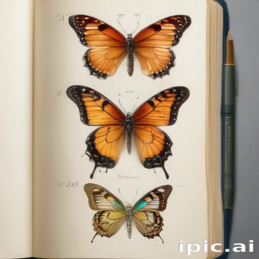 butterflies sketches