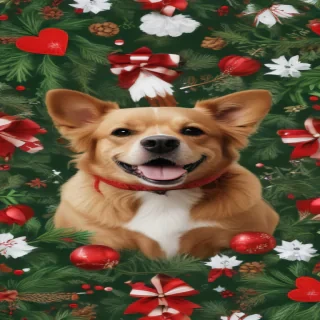 wallpaper christmas dog