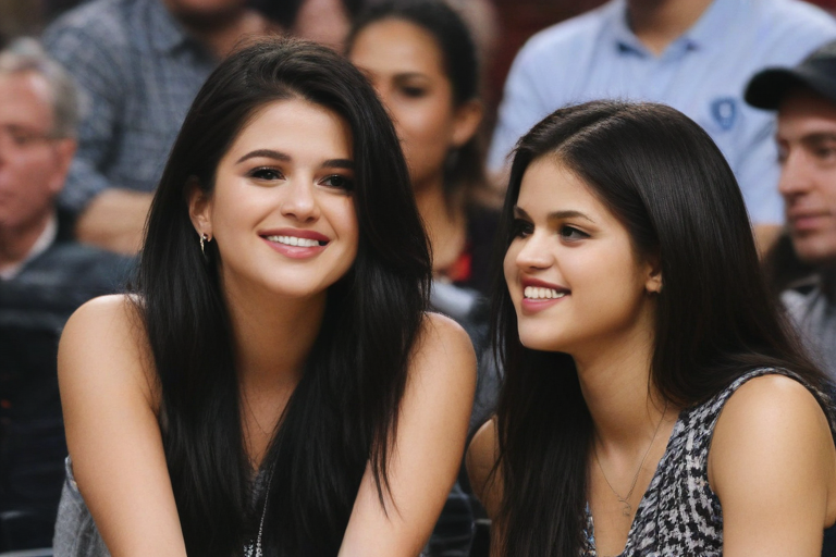 selena gomez at the game