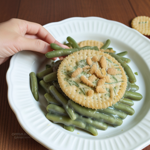 green bean casserole with ritz crackers