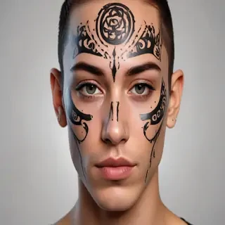 face tattoo png
