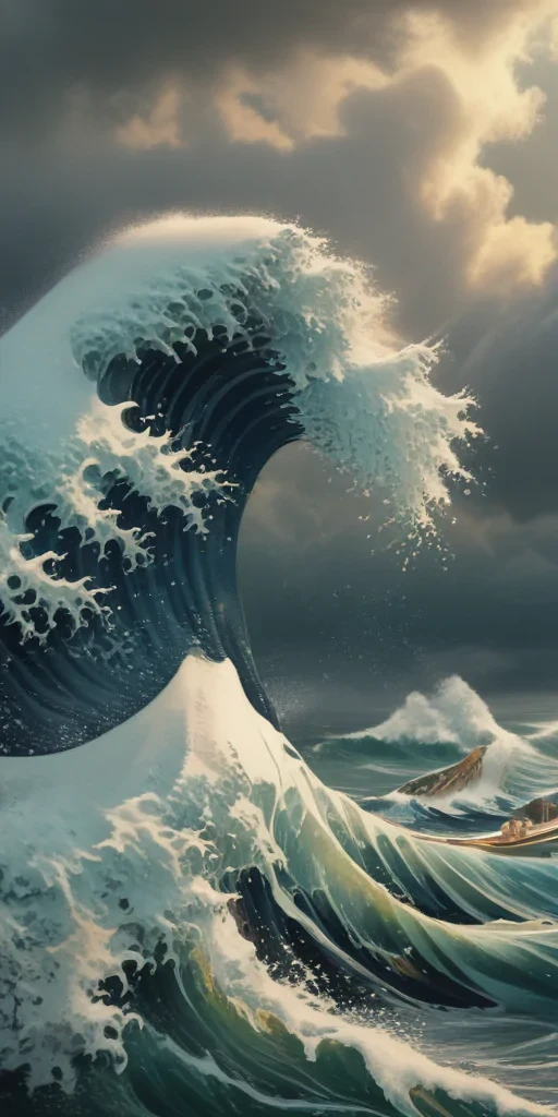 great wave wallpaper