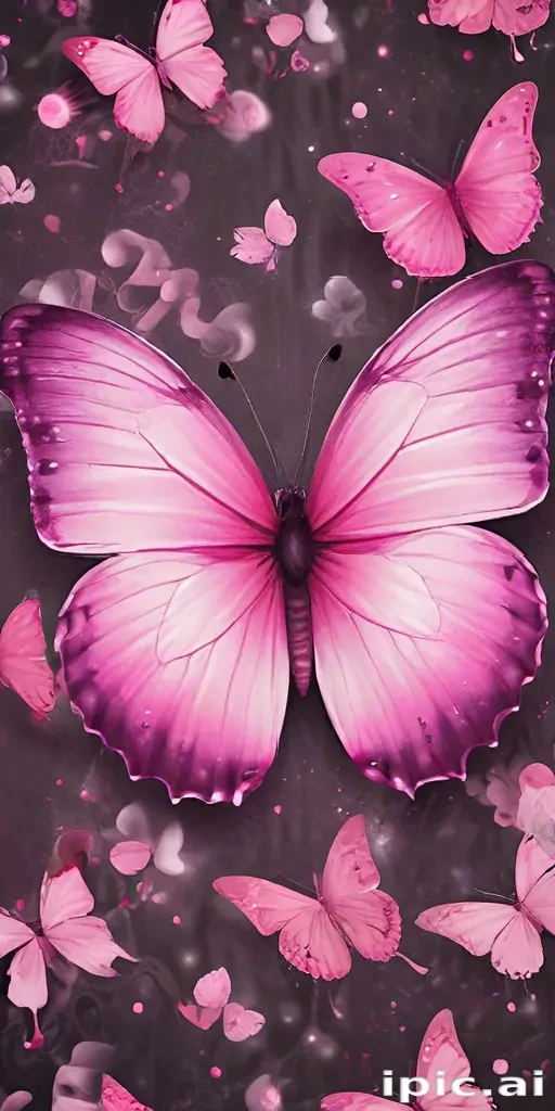 cute pink butterfly wallpaper