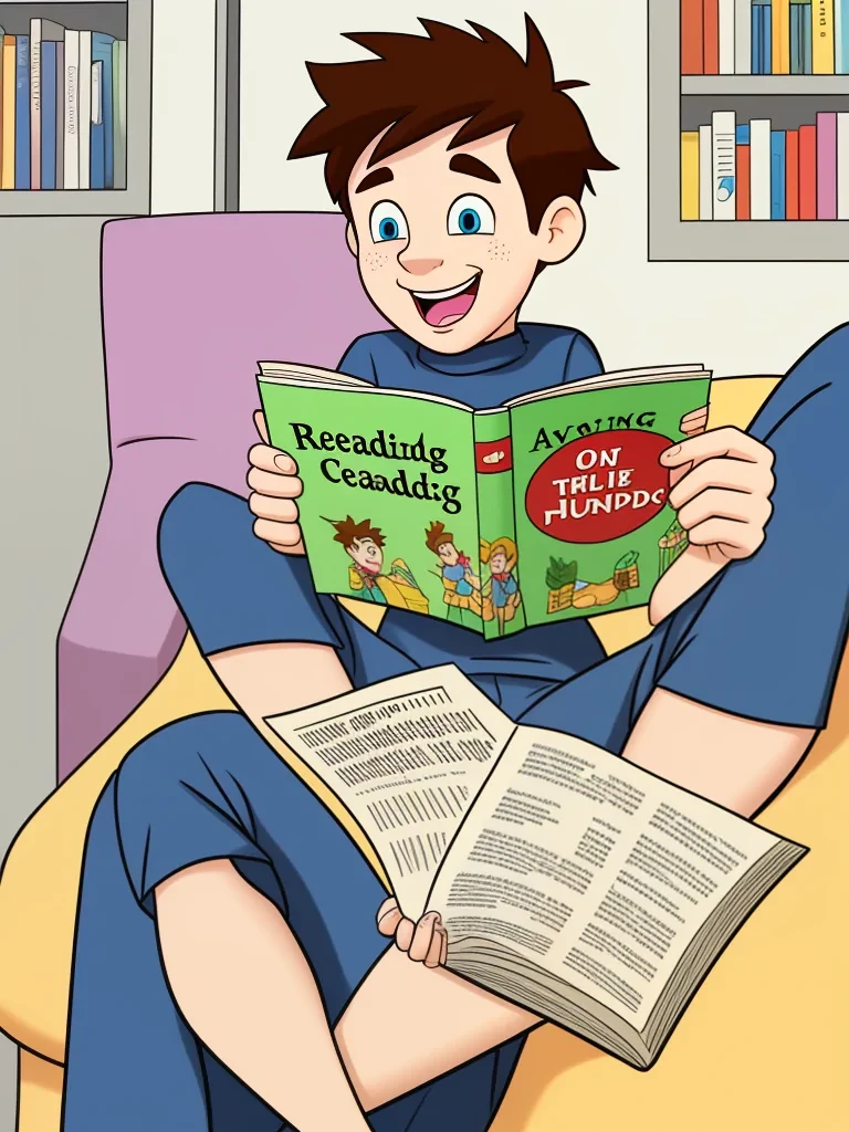 cartoon reading