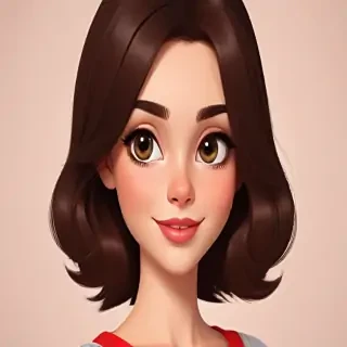 brunette cartoon character
