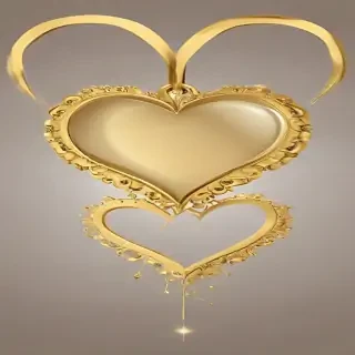 gold heart clipart