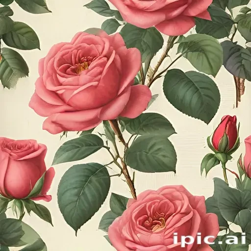 vintage rose illustration