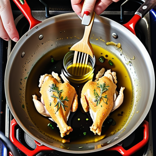 frying chicken in olive oil