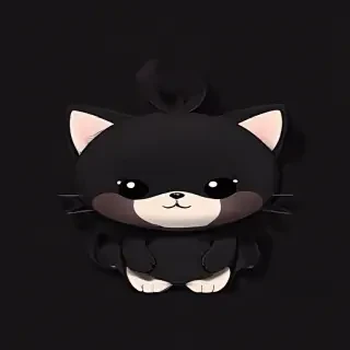 black wallpaper cute