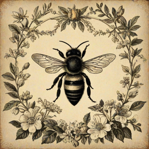 free vintage bee printables