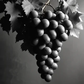 grapes clipart black and white