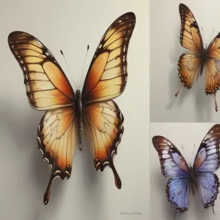 drawing butterflies