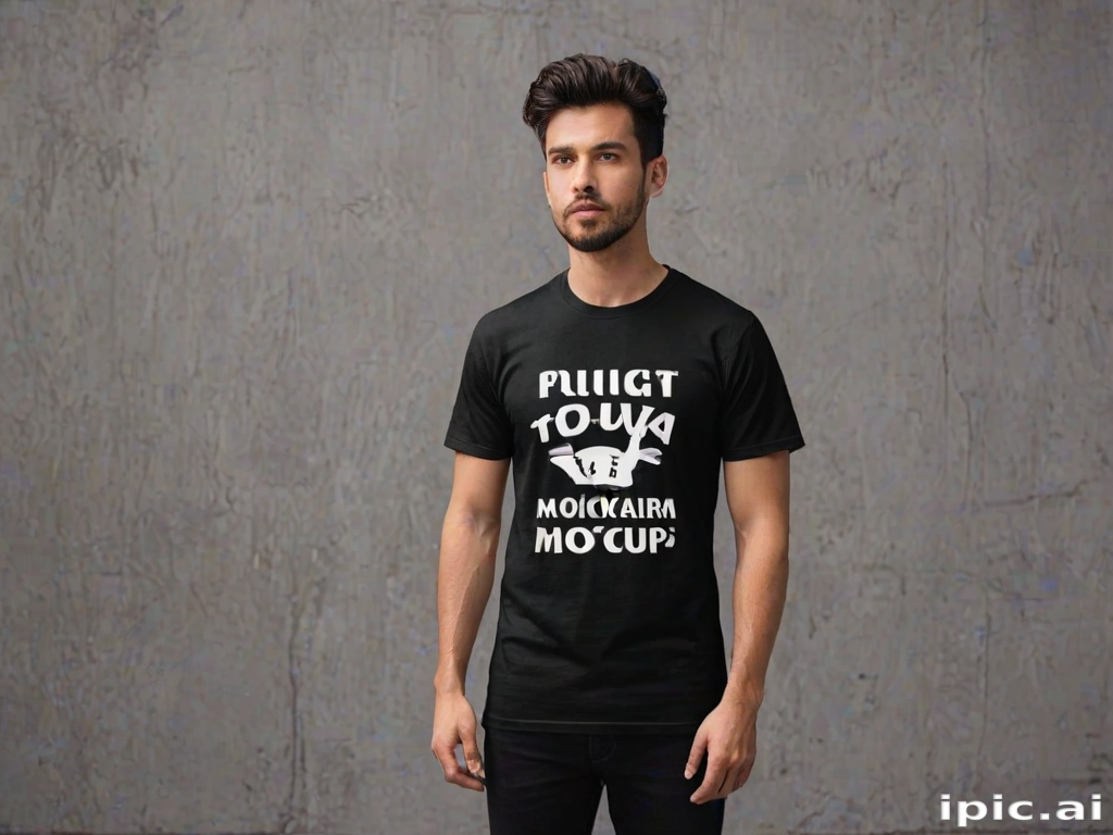 black tee shirt mockup