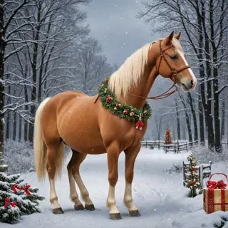 merry christmas horse images