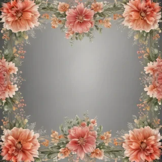 transparent floral border