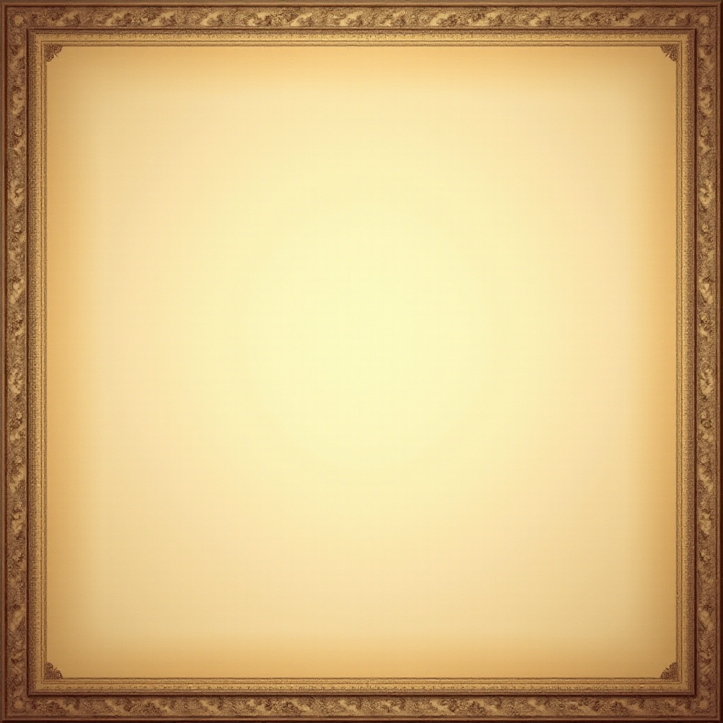Generate a high-resolution image of an antique parchment background with ornate borders, captured with a DSLR camera at ISO 100, f/8 aperture, and a focal length of 50mm, using a soft natural light to enhance texture and details.