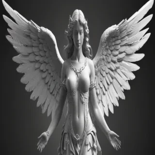 angel clip art black and white