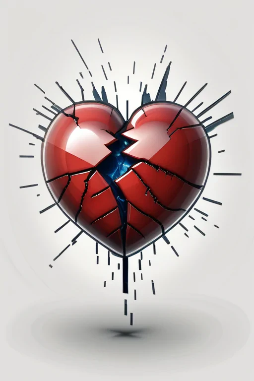 transparent broken heart