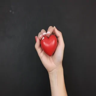 hand heart aesthetic