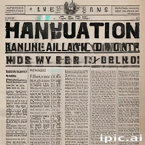 An Intriguing Historical Newspaper Featuring Unique Typography and ...