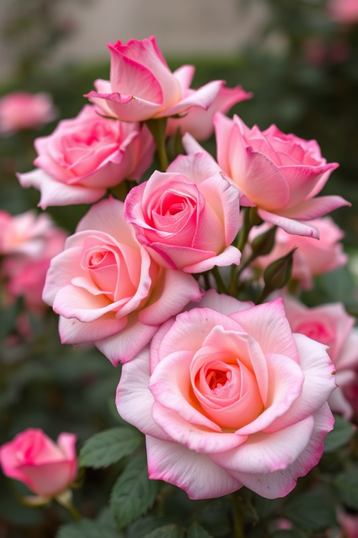 roses in background