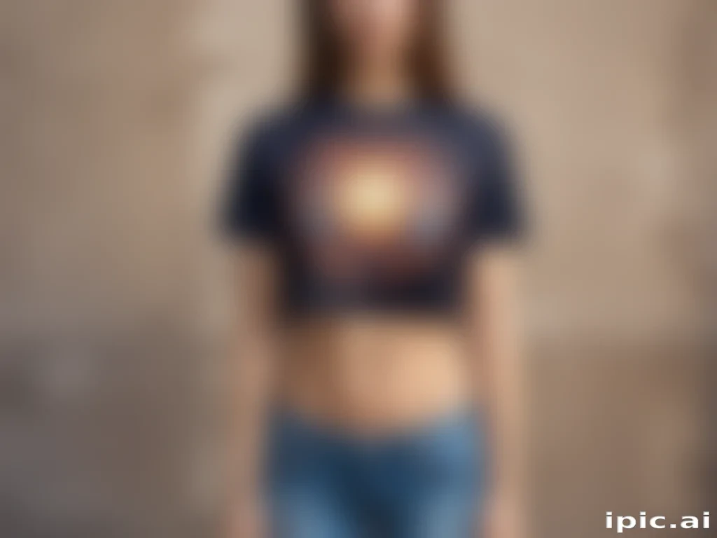 crop top shirt mockup