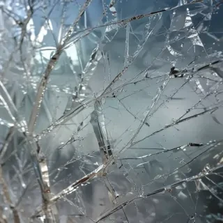 cracked glass transparent