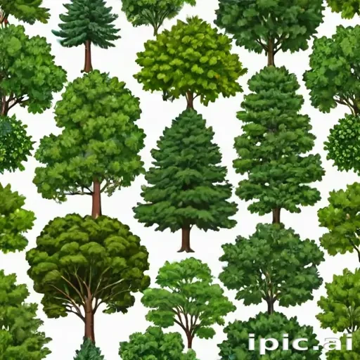 trees no background