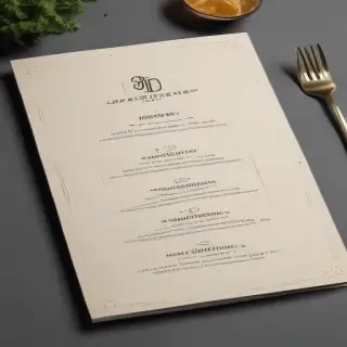 restaurant menu mockup