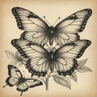 pictures of drawings of butterflies